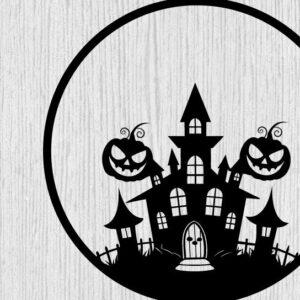 Intra απο ξύλο plywood 3mm-4mm πάχος – Spoker Halloween Metal Sign Σημάδι λέιζερ Δίασταση  40x30 cm INTRAFABR-102495341