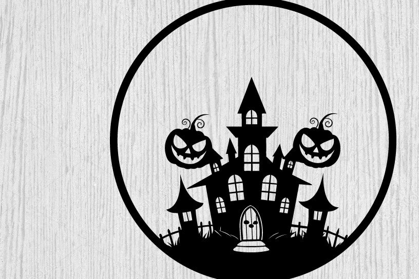 Intra απο ξύλο plywood 3mm-4mm πάχος – Spoker Halloween Metal Sign Σημάδι λέιζερ Δίασταση  40x30 cm INTRAFABR-102495341