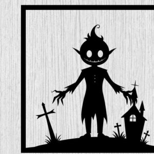 Intra απο ξύλο plywood 3mm-4mm πάχος – Spoker Halloween Metal Sign Laser Δίασταση  40x30 cm INTRAFABR-102548071