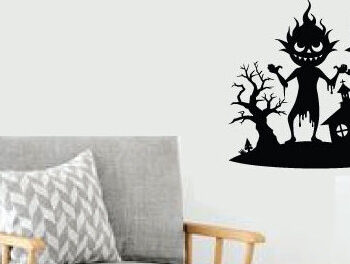 Intra απο ξύλο plywood 3mm-4mm πάχος – Spoker Halloween Metal Wall Art Laser, 3D Δίασταση  40x30 cm INTRAFABR-102015693 - Image 2