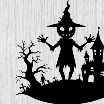 Intra απο ξύλο plywood 3mm-4mm πάχος – Spoker Halloween Metal Wall Art Laser, 3D Δίασταση  40x30 cm INTRAFABR-102015747 - Image 1