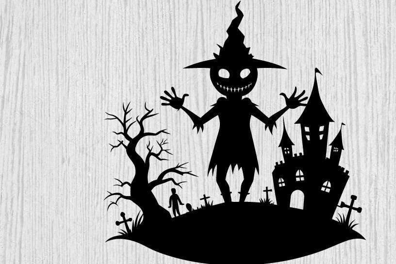 Intra απο ξύλο plywood 3mm-4mm πάχος – Spoker Halloween Metal Wall Art Laser, 3D Δίασταση  40x30 cm INTRAFABR-102015747