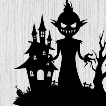 Intra απο ξύλο plywood 3mm-4mm πάχος – Spoker Halloween Metal Wall Art Laser, 3D Δίασταση  40x30 cm INTRAFABR-101635429 - Image 1