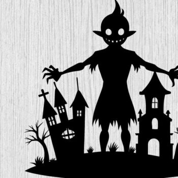 Intra απο ξύλο plywood 3mm-4mm πάχος – Spoker Halloween Metal Wall Art Laser, 3D Δίασταση  40x30 cm INTRAFABR-101635667 - Image 1