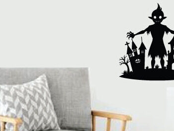 Intra απο ξύλο plywood 3mm-4mm πάχος – Spoker Halloween Metal Wall Art Laser, 3D Δίασταση  40x30 cm INTRAFABR-101635667 - Image 2