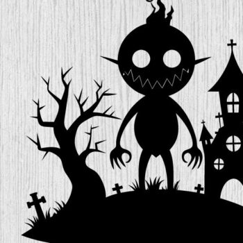 Intra απο ξύλο plywood 3mm-4mm πάχος – Spoker Halloween Metal Wall Art Laser, 3D Δίασταση  40x30 cm INTRAFABR-101635833 - Image 1