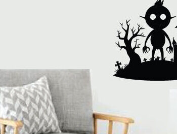 Intra απο ξύλο plywood 3mm-4mm πάχος – Spoker Halloween Metal Wall Art Laser, 3D Δίασταση  40x30 cm INTRAFABR-101635833 - Image 2