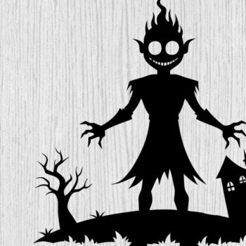 Intra απο ξύλο plywood 3mm-4mm πάχος – Spoker Halloween Metal Wall Art Laser, 3D Δίασταση 40x30 cm INTRAFABR-101635937 - Image 1