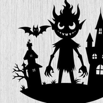 Intra απο ξύλο plywood 3mm-4mm πάχος – Spoker Halloween Metal Wall Art Laser, 3D Δίασταση  40x30 cm INTRAFABR-101635203 - Image 1