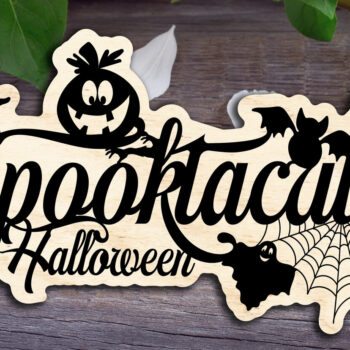 Intra απο ξύλο plywood 3mm-4mm πάχος – Τρομακτικό αποκριάτικο σημάδι Δίασταση  20x20 cm INTRAFABR-29909924 - Image 1