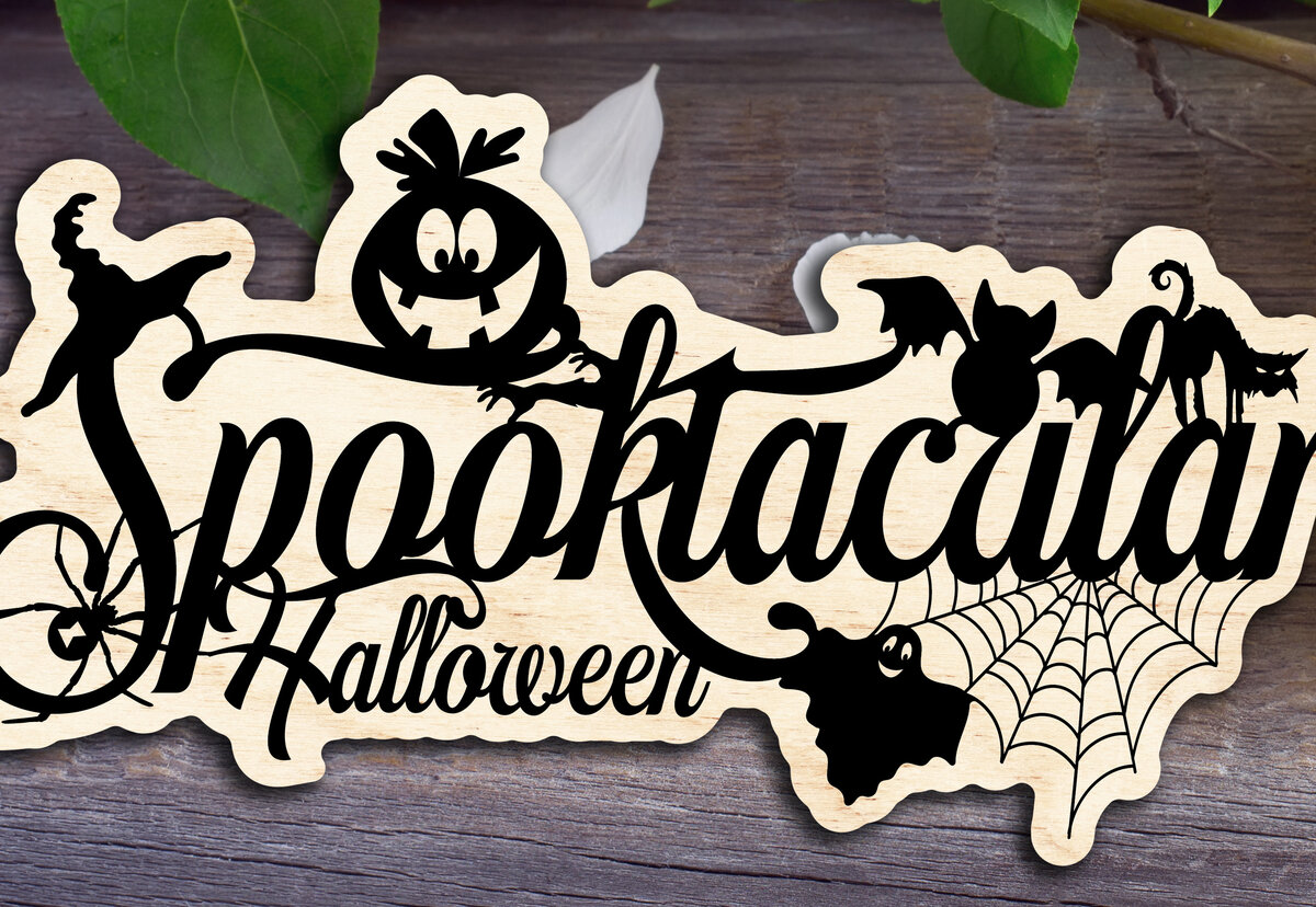 Intra απο ξύλο plywood 3mm-4mm πάχος – Τρομακτικό αποκριάτικο σημάδι Δίασταση  20x20 cm INTRAFABR-29909924