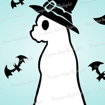 Intra απο ξύλο plywood 3mm-4mm πάχος – Τρομακτικό σκύλο Boxer Halloween Clipart Δίασταση  20x20 cm INTRAFABR-78132139 - Image 1