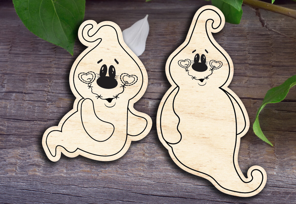 Intra απο ξύλο plywood 3mm-4mm πάχος – Spooky Brothers Ghosts Δίασταση  20x20 cm INTRAFABR-29918675