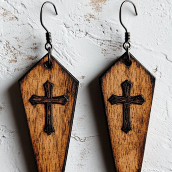 Intra απο ξύλο plywood 3mm-4mm πάχος – Spooky Coffin, Witch Hat, Ghost017 Δίασταση  20x20 cm INTRAFABR-117601349 - Image 2