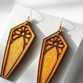 Intra απο ξύλο plywood 3mm-4mm πάχος – Spooky Coffin, Witch Hat, Ghost017 Δίασταση  20x20 cm INTRAFABR-117601349 - Image 3