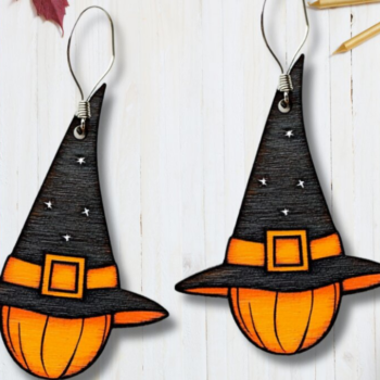 Intra απο ξύλο plywood 3mm-4mm πάχος – Spooky Coffin, Witch Hat, Ghost017 Δίασταση  20x20 cm INTRAFABR-117601349 - Image 4