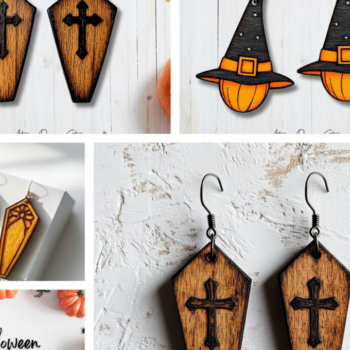 Intra απο ξύλο plywood 3mm-4mm πάχος – Spooky Coffin, Witch Hat, Ghost017 Δίασταση  20x20 cm INTRAFABR-117601349 - Image 5