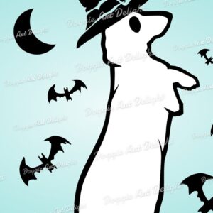 Intra απο ξύλο plywood 3mm-4mm πάχος – Τρομακτικό σκύλο Dachshund Dog Halloween Clipart Δίασταση  20x20 cm INTRAFABR-78131556
