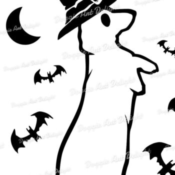 Intra απο ξύλο plywood 3mm-4mm πάχος – Τρομακτικό σκύλο Dachshund Dog Halloween Clipart Δίασταση  20x20 cm INTRAFABR-78131556 - Image 2