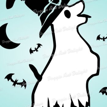 Intra απο ξύλο plywood 3mm-4mm πάχος – Spooky Dog Halloween Clipart Png Dxf Δίασταση  20x20 cm INTRAFABR-78291119 - Image 1