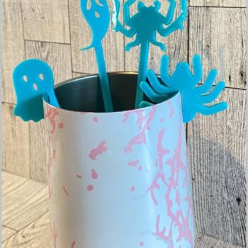 Intra απο ξύλο plywood 3mm-4mm πάχος – Spooky Drink Stir Sticks and Markers Δίασταση 20x20 cm INTRAFABR-40024530 - Image 3