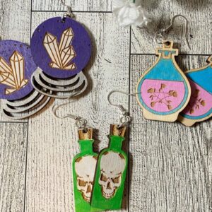 Intra απο ξύλο plywood 3mm-4mm πάχος – Σκουλαρίκια απόκοσμη δέσμη Laser Δίασταση  5x5 cm INTRAFABR-35312981