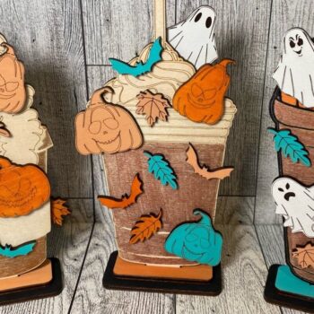 Intra απο ξύλο plywood 3mm-4mm πάχος – Spooky Fall Coffee Laser Δίασταση 20x20 cm INTRAFABR-38013414 - Image 3