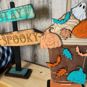 Intra απο ξύλο plywood 3mm-4mm πάχος – Spooky Fall Coffee Laser Δίασταση 20x20 cm INTRAFABR-38013414 - Image 5
