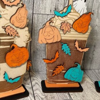 Intra απο ξύλο plywood 3mm-4mm πάχος – Spooky Fall Coffee Laser Δίασταση 20x20 cm INTRAFABR-38013414 - Image 7