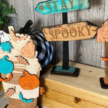 Intra απο ξύλο plywood 3mm-4mm πάχος – Spooky Fall Coffee Laser Δίασταση 20x20 cm INTRAFABR-38013414 - Image 8