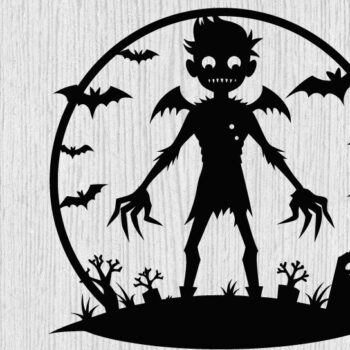 Intra απο ξύλο plywood 3mm-4mm πάχος – Spooky Ghost Halloween House Metal Art Δίασταση  20x20 cm INTRAFABR-101458489 - Image 1