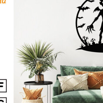 Intra απο ξύλο plywood 3mm-4mm πάχος – Spooky Ghost Halloween House Metal Art Δίασταση  20x20 cm INTRAFABR-101458489 - Image 2