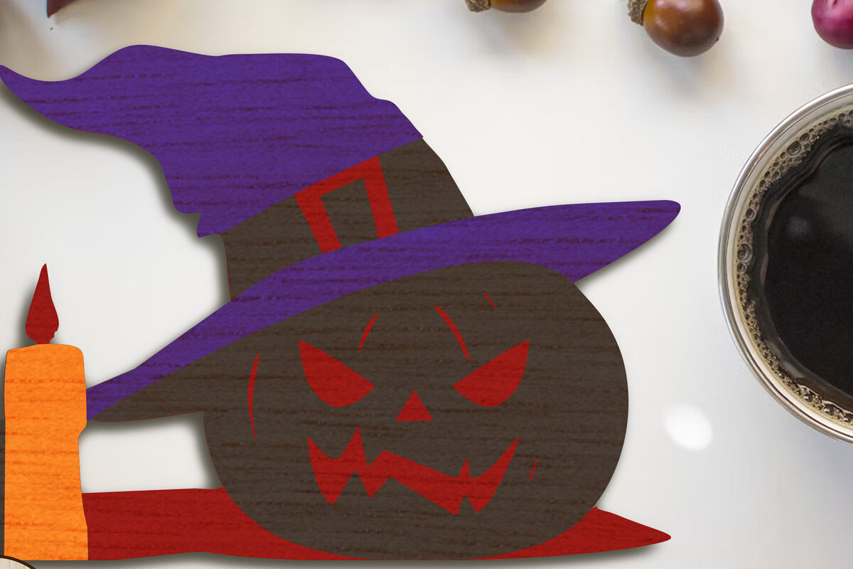 Intra απο ξύλο plywood 3mm-4mm πάχος – Απόκοσμη διακοσμητική κολοκύθα αποκριών Δίασταση  20x20 cm INTRAFABR-104958621