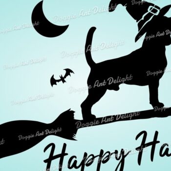 Intra απο ξύλο plywood 3mm-4mm πάχος – Τρομακτικό αποκριάτικο σκυλί κομμένο αρχείο Beagle Δίασταση  20x20 cm INTRAFABR-77771602 - Image 1