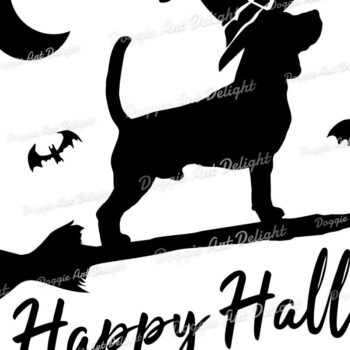 Intra απο ξύλο plywood 3mm-4mm πάχος – Τρομακτικό αποκριάτικο σκυλί κομμένο αρχείο Beagle Δίασταση  20x20 cm INTRAFABR-77771602 - Image 2