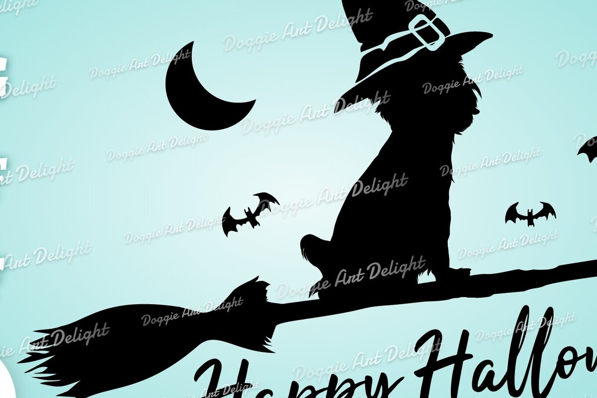 Intra απο ξύλο plywood 3mm-4mm πάχος – Τρομακτικό αρχείο Yorkie για αποκομμένο σκύλο για Halloween Δίασταση  20x20 cm INTRAFABR-77782280