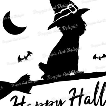 Intra απο ξύλο plywood 3mm-4mm πάχος – Τρομακτικό αρχείο Yorkie για αποκομμένο σκύλο για Halloween Δίασταση  20x20 cm INTRAFABR-77782280 - Image 2