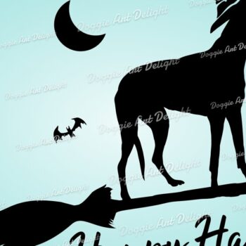 Intra απο ξύλο plywood 3mm-4mm πάχος – Τρομακτικό Halloween Dog Png Greyhound Δίασταση  20x20 cm INTRAFABR-77777862 - Image 1