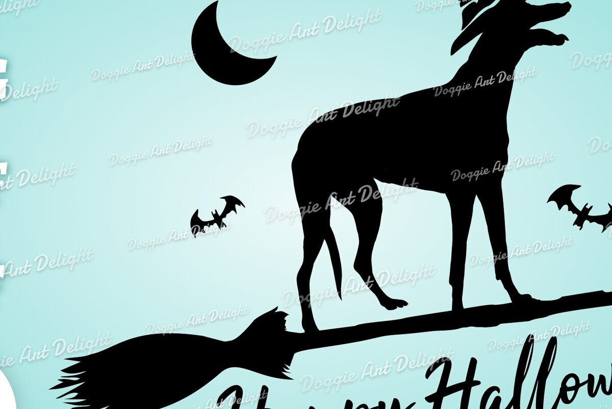 Intra απο ξύλο plywood 3mm-4mm πάχος – Τρομακτικό Halloween Dog Png Greyhound Δίασταση  20x20 cm INTRAFABR-77777862