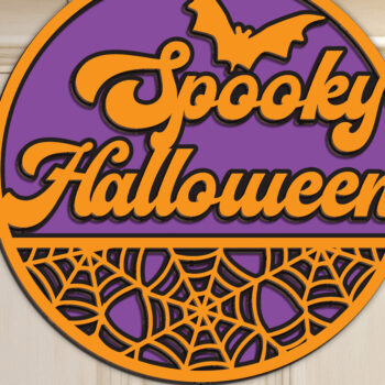 Intra απο ξύλο plywood 3mm-4mm πάχος – Τρομακτικό Halloween Door Δίασταση  20x20 cm INTRAFABR-102201897 - Image 3