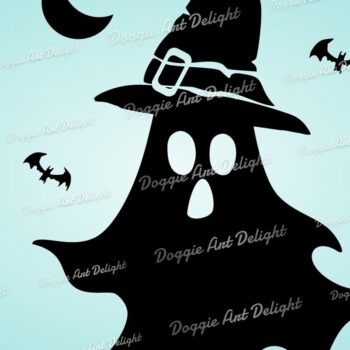 Intra απο ξύλο plywood 3mm-4mm πάχος – Απόκοσμο κλιπ Halloween Ghost Dxf Δίασταση  20x20 cm INTRAFABR-78739684 - Image 1