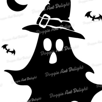 Intra απο ξύλο plywood 3mm-4mm πάχος – Απόκοσμο κλιπ Halloween Ghost Dxf Δίασταση  20x20 cm INTRAFABR-78739684 - Image 2
