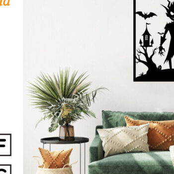 Intra απο ξύλο plywood 3mm-4mm πάχος – Τρομακτικό μεταλλικό τοίχο από Halloween House Δίασταση  20x20 cm INTRAFABR-101282532 - Image 2