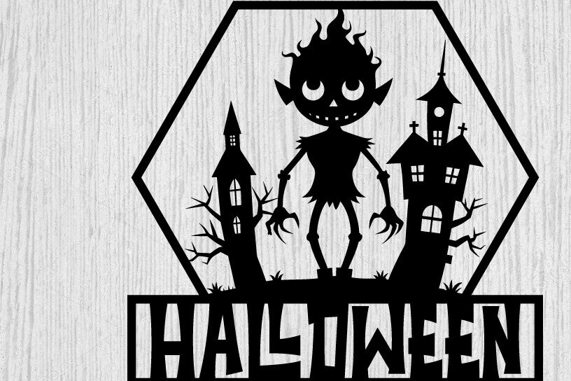 Intra απο ξύλο plywood 3mm-4mm πάχος – Τρομακτικό μεταλλικό τοίχο από Halloween House Δίασταση  20x20 cm INTRAFABR-101457502