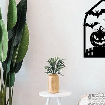 Intra απο ξύλο plywood 3mm-4mm πάχος – Τρομακτικό μεταλλικό τοίχο από Halloween House Δίασταση  20x20 cm INTRAFABR-104887706 - Image 2