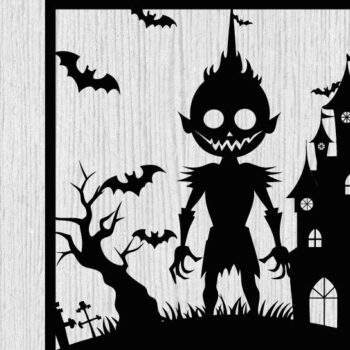 Intra απο ξύλο plywood 3mm-4mm πάχος – Τρομακτικό μεταλλικό τοίχο από Halloween House Δίασταση  20x20 cm INTRAFABR-101282096 - Image 1