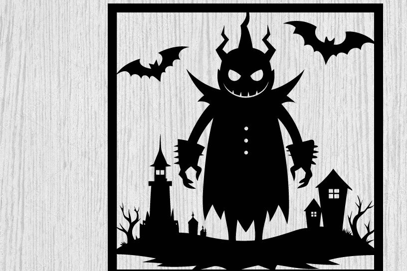 Intra απο ξύλο plywood 3mm-4mm πάχος – Τρομακτικό μεταλλικό τοίχο από Halloween House Δίασταση  20x20 cm INTRAFABR-101282138