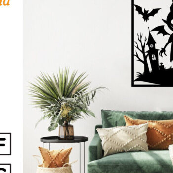 Intra απο ξύλο plywood 3mm-4mm πάχος – Τρομακτικό μεταλλικό τοίχο από Halloween House Δίασταση  20x20 cm INTRAFABR-101282258 - Image 2