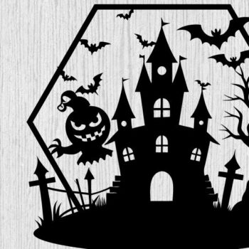 Intra απο ξύλο plywood 3mm-4mm πάχος – Τρομακτικό μεταλλικό τοίχο από Halloween House Δίασταση  20x20 cm INTRAFABR-101282307 - Image 1