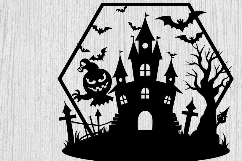 Intra απο ξύλο plywood 3mm-4mm πάχος – Τρομακτικό μεταλλικό τοίχο από Halloween House Δίασταση  20x20 cm INTRAFABR-101282307